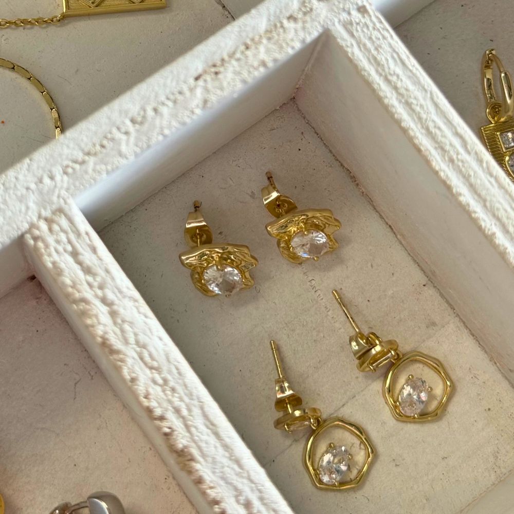 Earrings - Rough Diamond Stud
