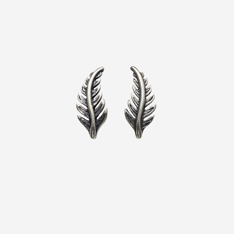 Earrings - Silver Fern Stud