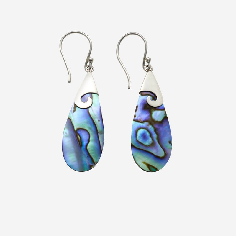 Earrings - Paua Shell & Koru