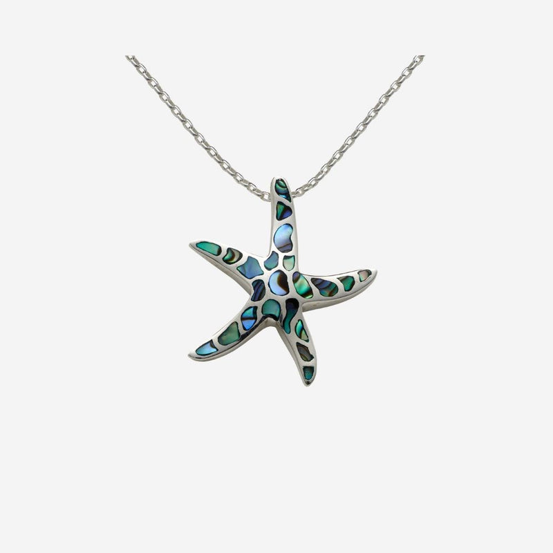 Pendant - Paua Shell Starfish - Large