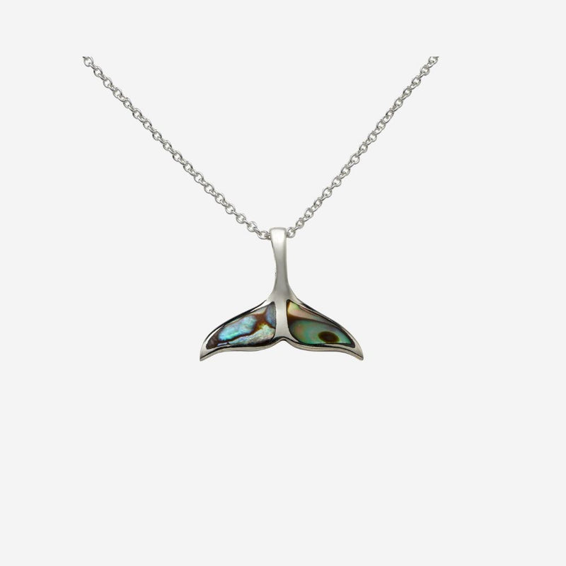 Pendant - Paua Shell Whales Tail - Small