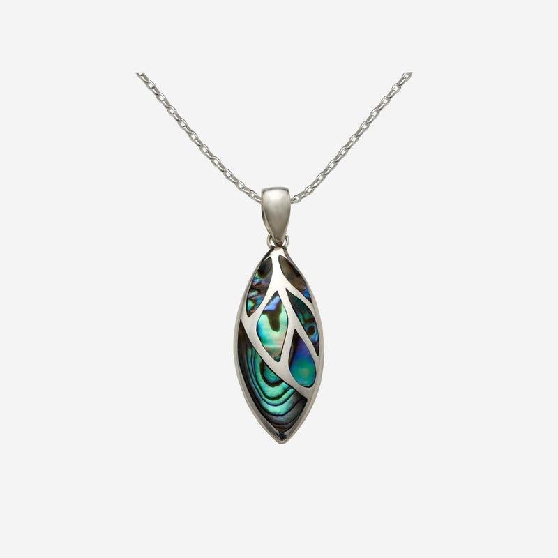 Pendant - Silver Fern & Paua Shell