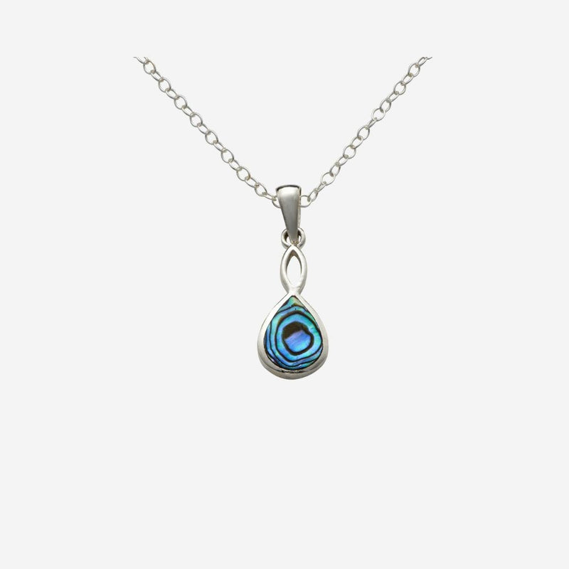 Pendant - Paua Shell Pikorua Twist