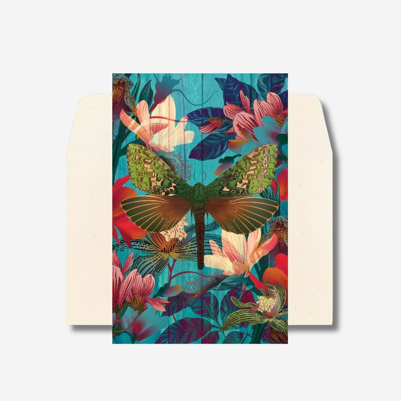 Cards - P?riri Moth & Floral - 6 Pack