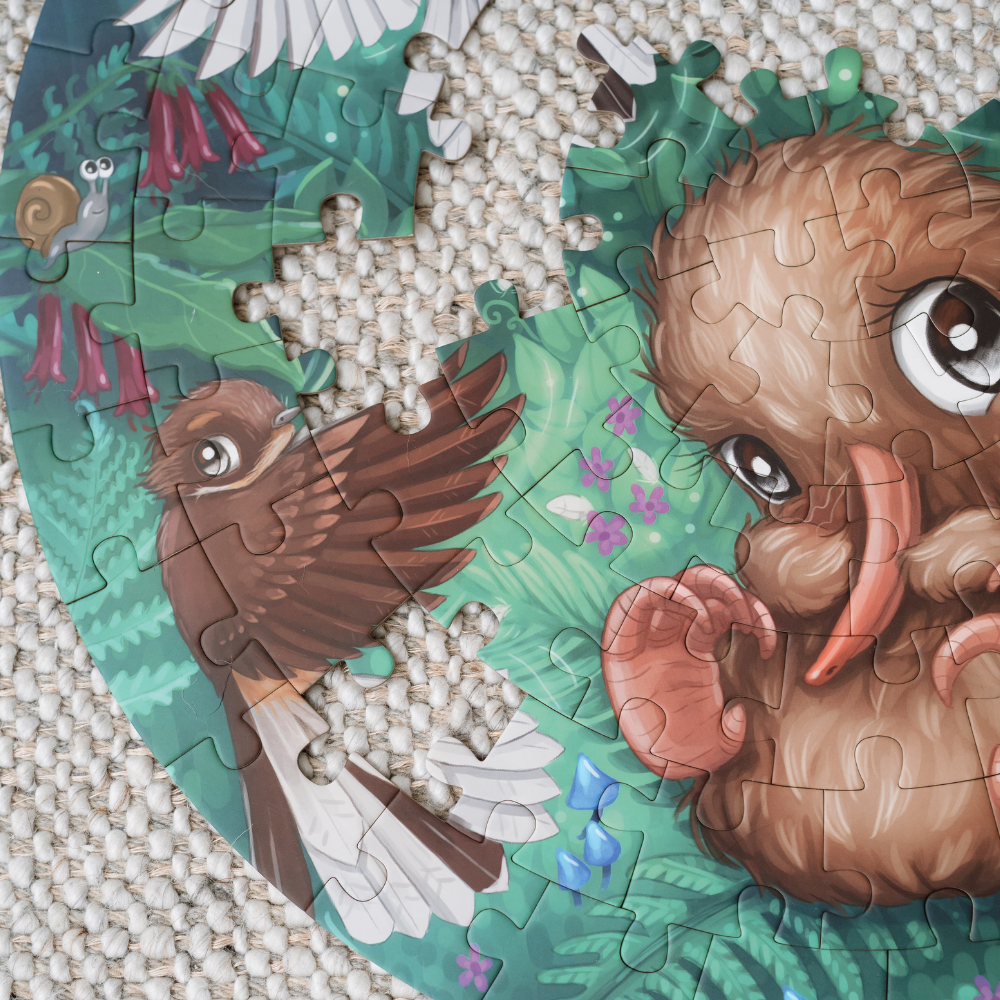 Puzzle - Fantail Flurry - Round - 100 piece