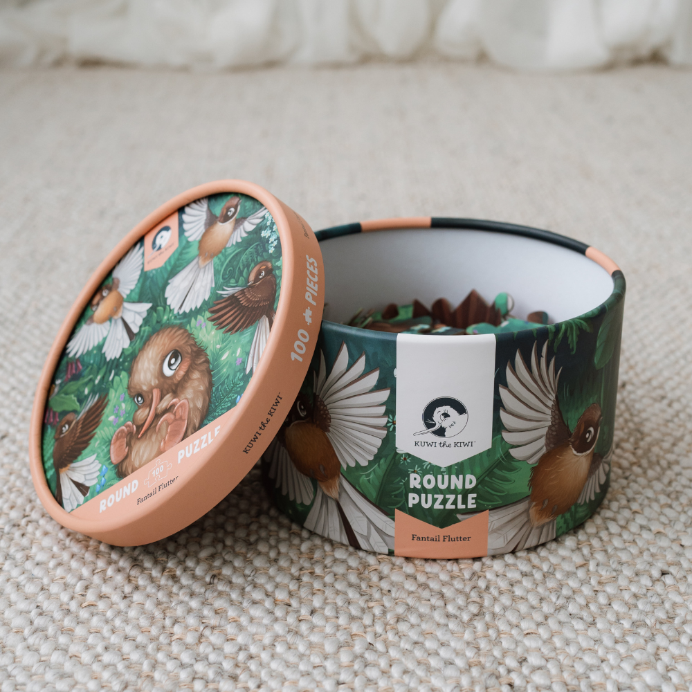 Puzzle - Fantail Flurry - Round - 100 piece