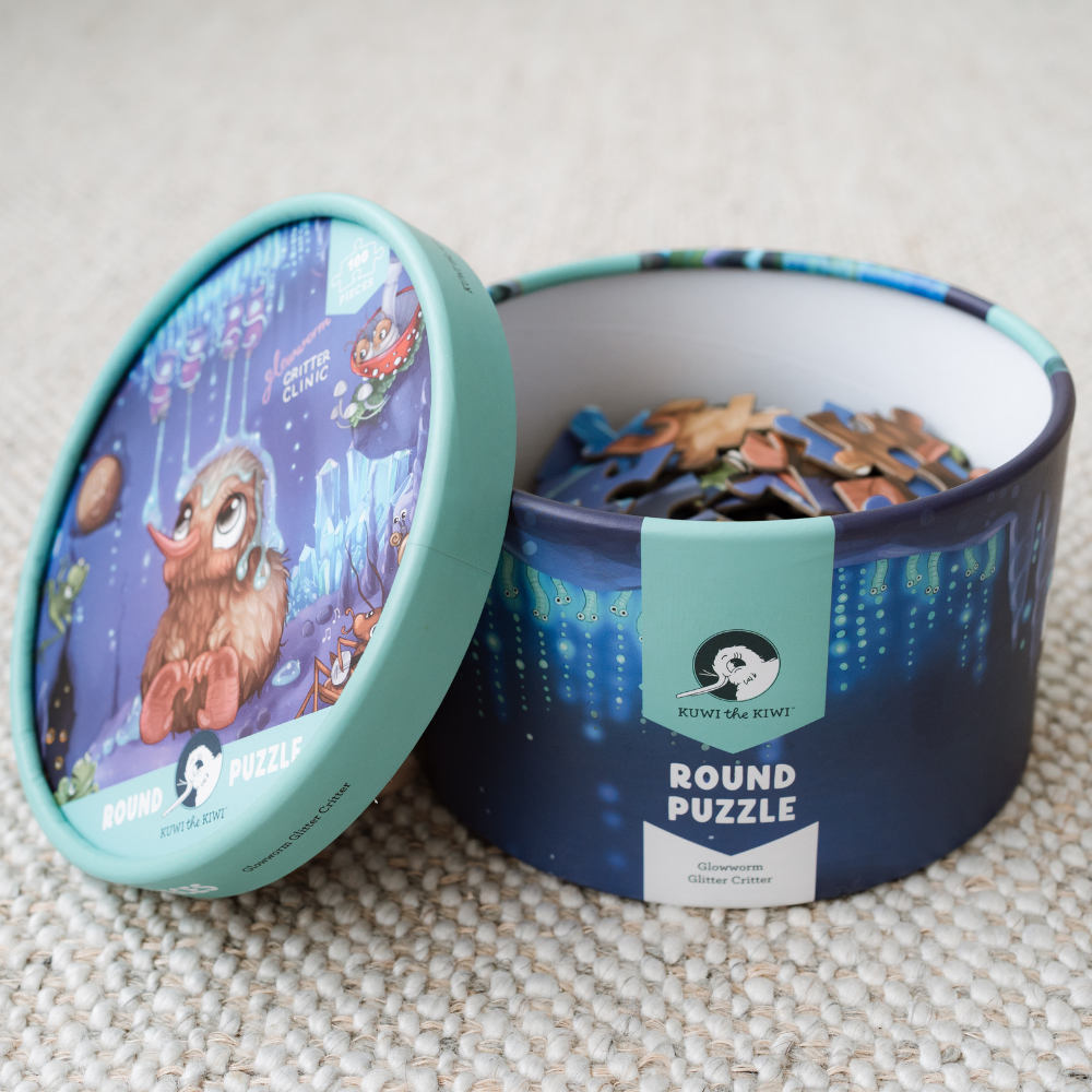 Puzzle - Glowworm Glitter Critter - Round - 100 piece