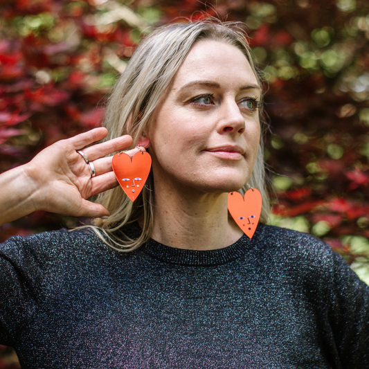 Earrings - Heart Drops
