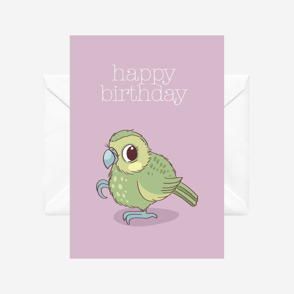 Card - Kākāpō Happy Birthday