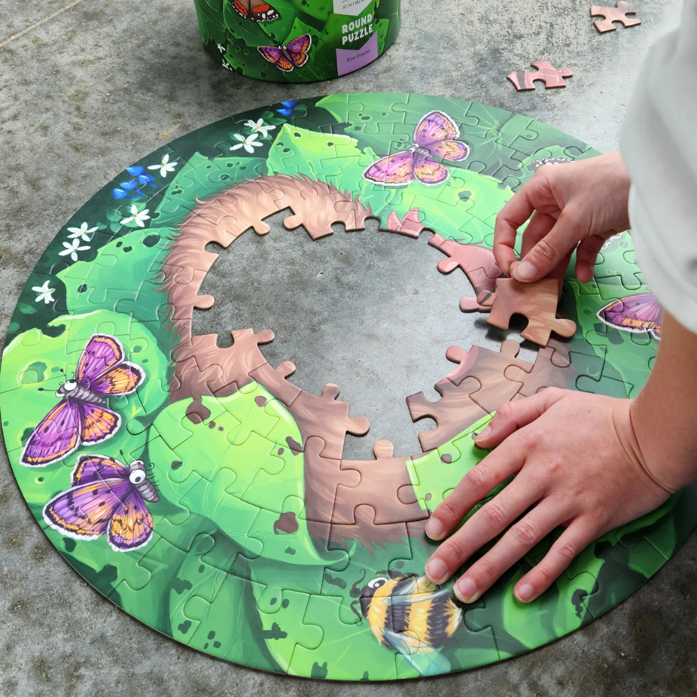 Puzzle - Kiwi Chick Nap - Round - 100 piece