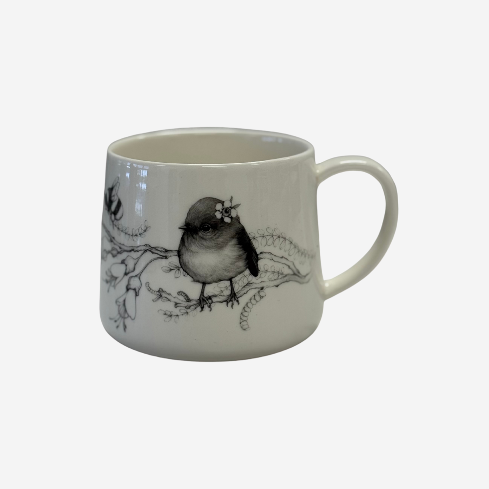Cup - So This is Love -  Miromiro/Tomtit & Kowhai