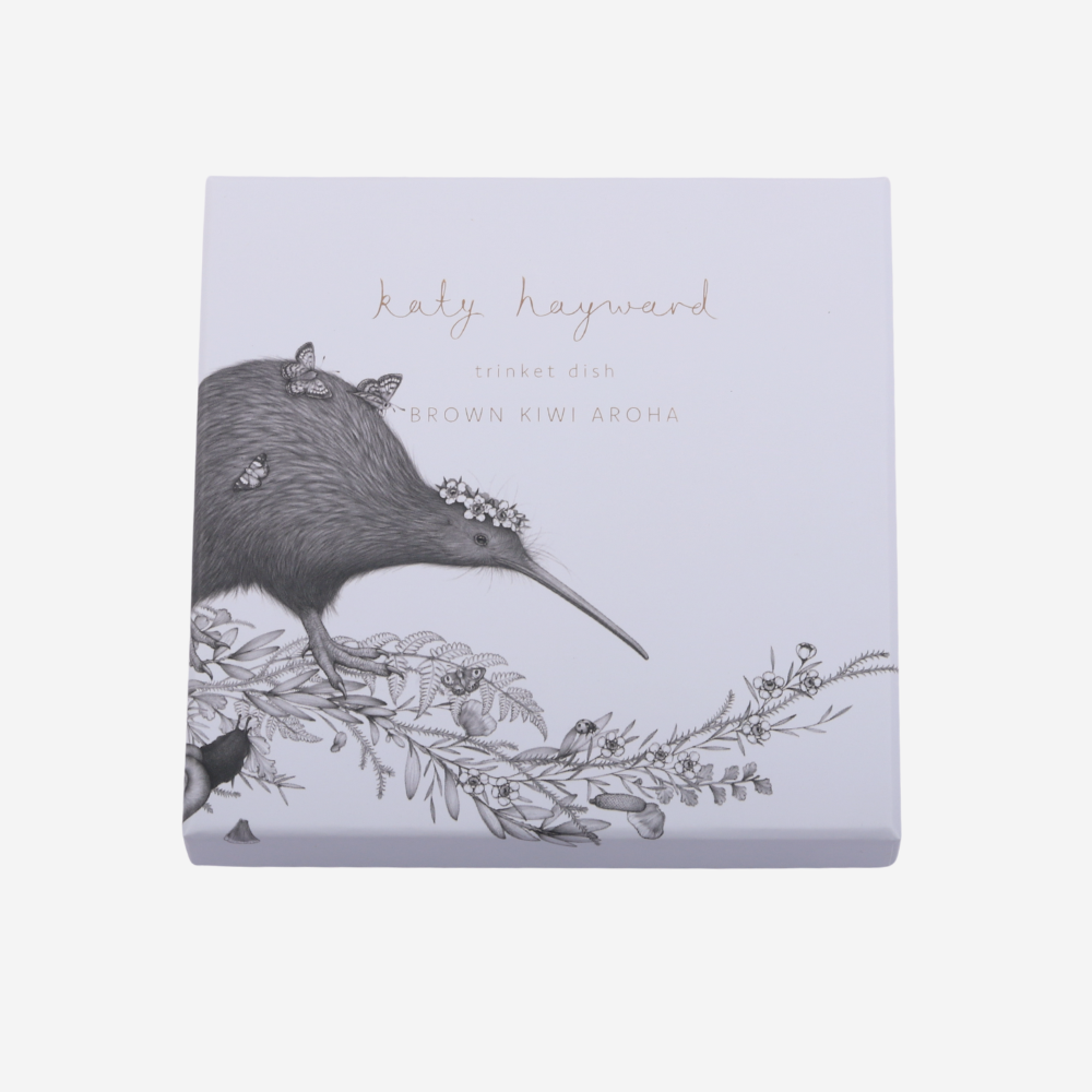 Trinket Dish - Walking with Aroha - Brown Kiwi