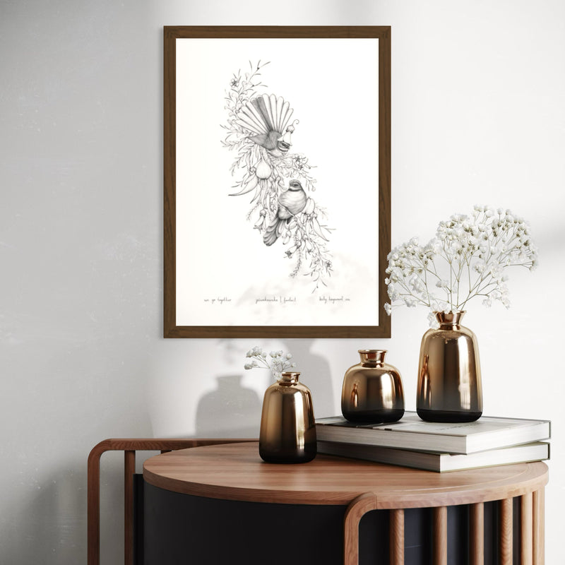 Print - We Go Together - Pīwakawaka