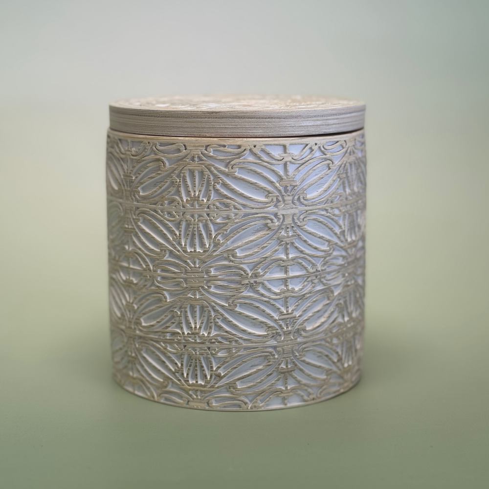 Large Engraved Storage Jar