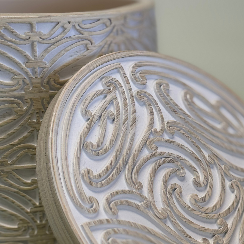 Large Engraved Storage Jar