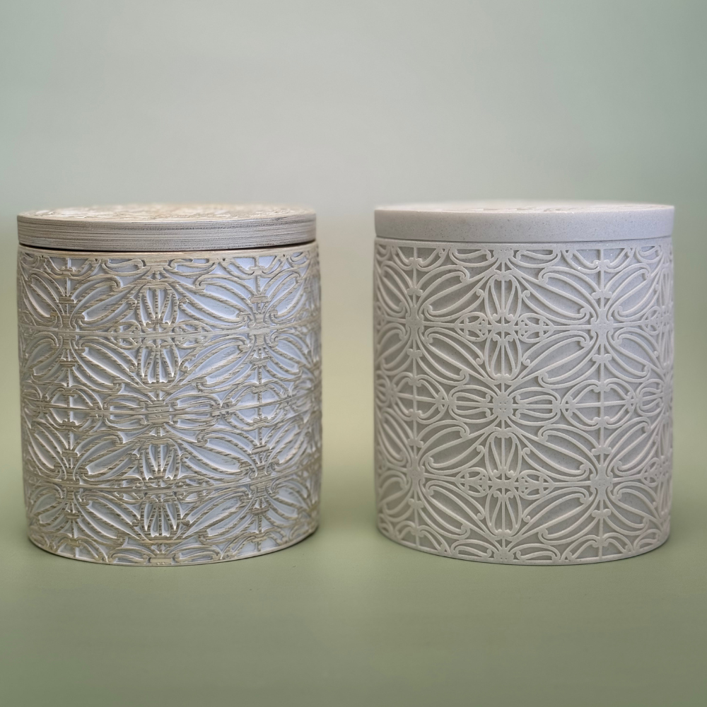Large Engraved Storage Jar