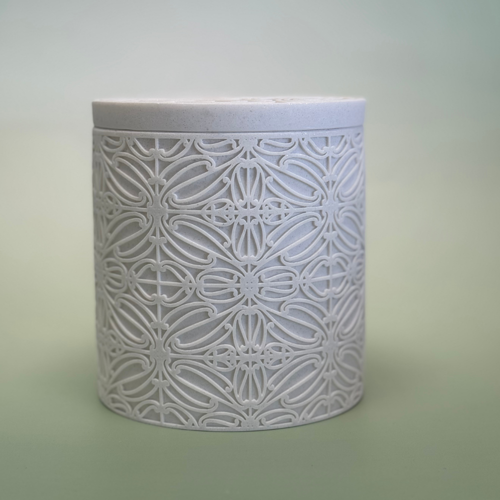Large Engraved Storage Jar