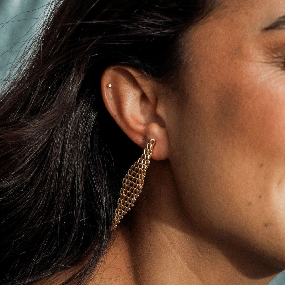 Earrings - Mesh Diamond
