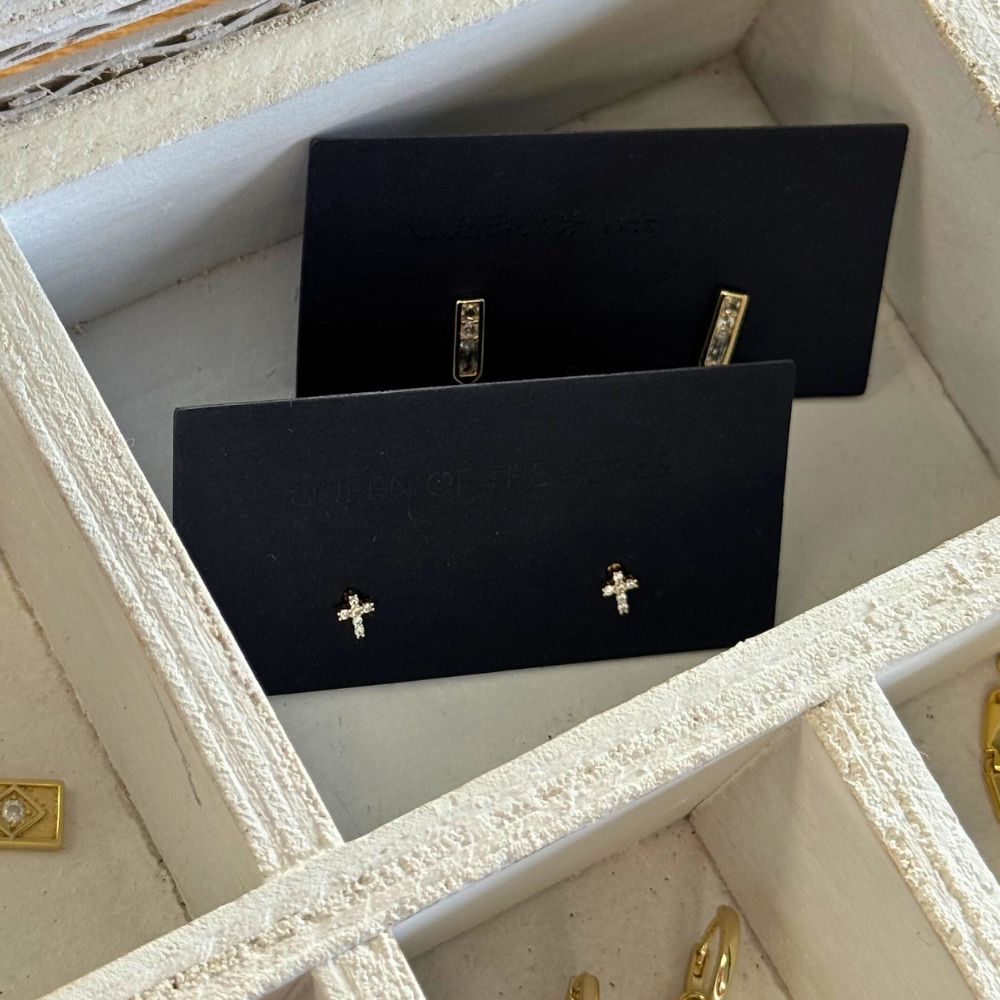 Earrings - Tiny Cross Stud