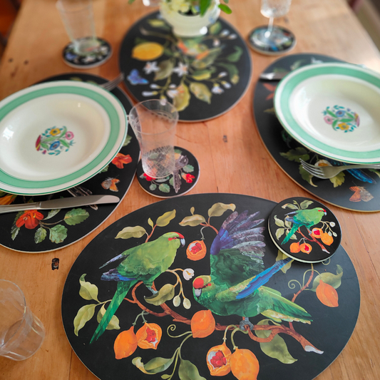 Oval Placemat - Set Of 4 -  NZ Birds