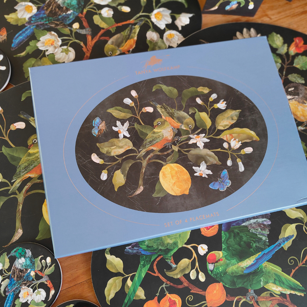 Oval Placemat - Set Of 4 -  NZ Birds