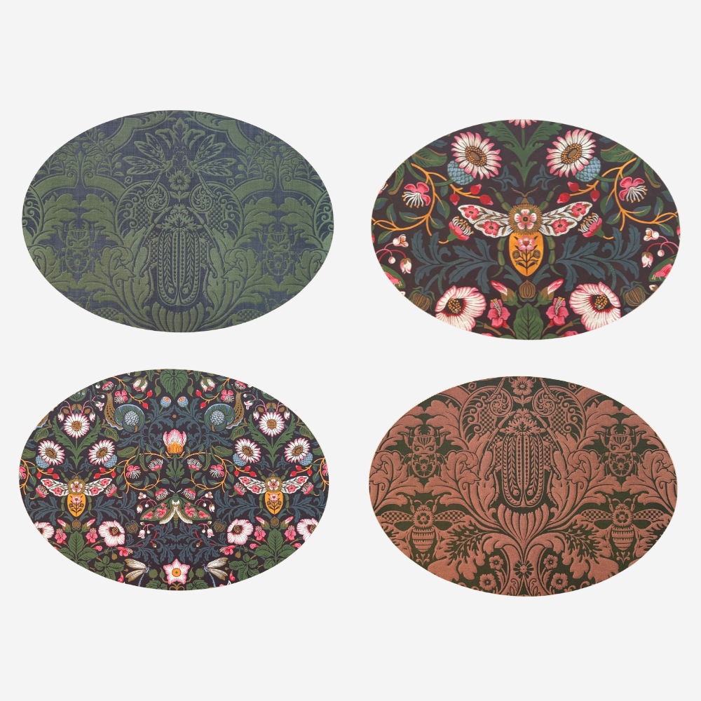 Oval Placemat - Set Of 4 - Damask