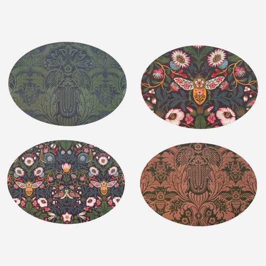 Oval Placemat - Set Of 4 - Damask