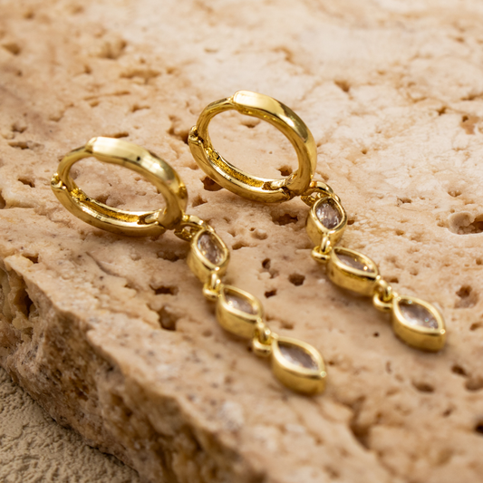 Earrings - Marquise Triple Drop
