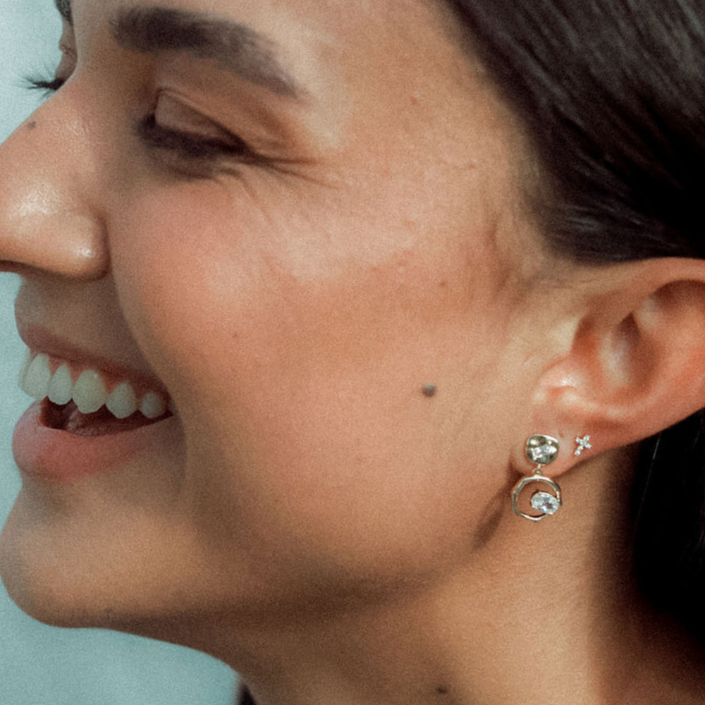 Earrings - Rough Diamond Drop Earrings