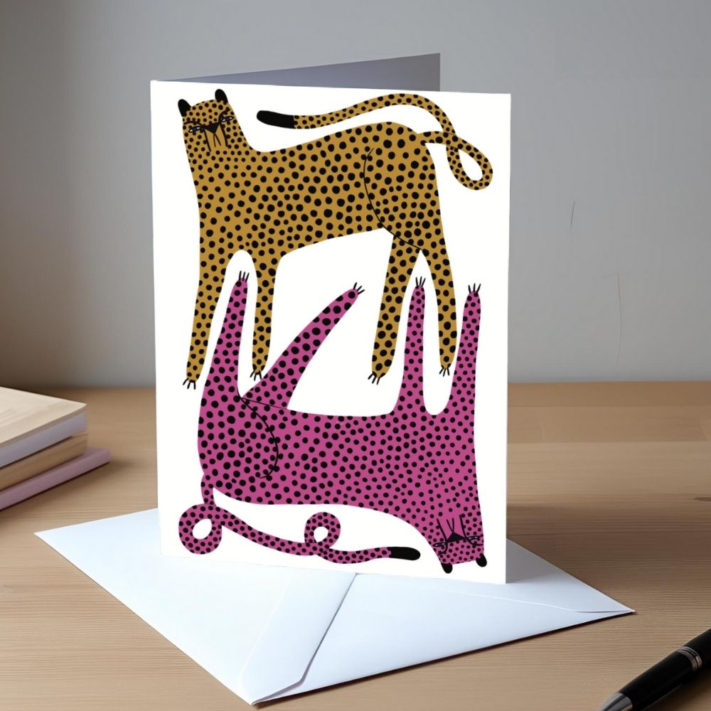 Card - Two 'Happy' Cheetahs