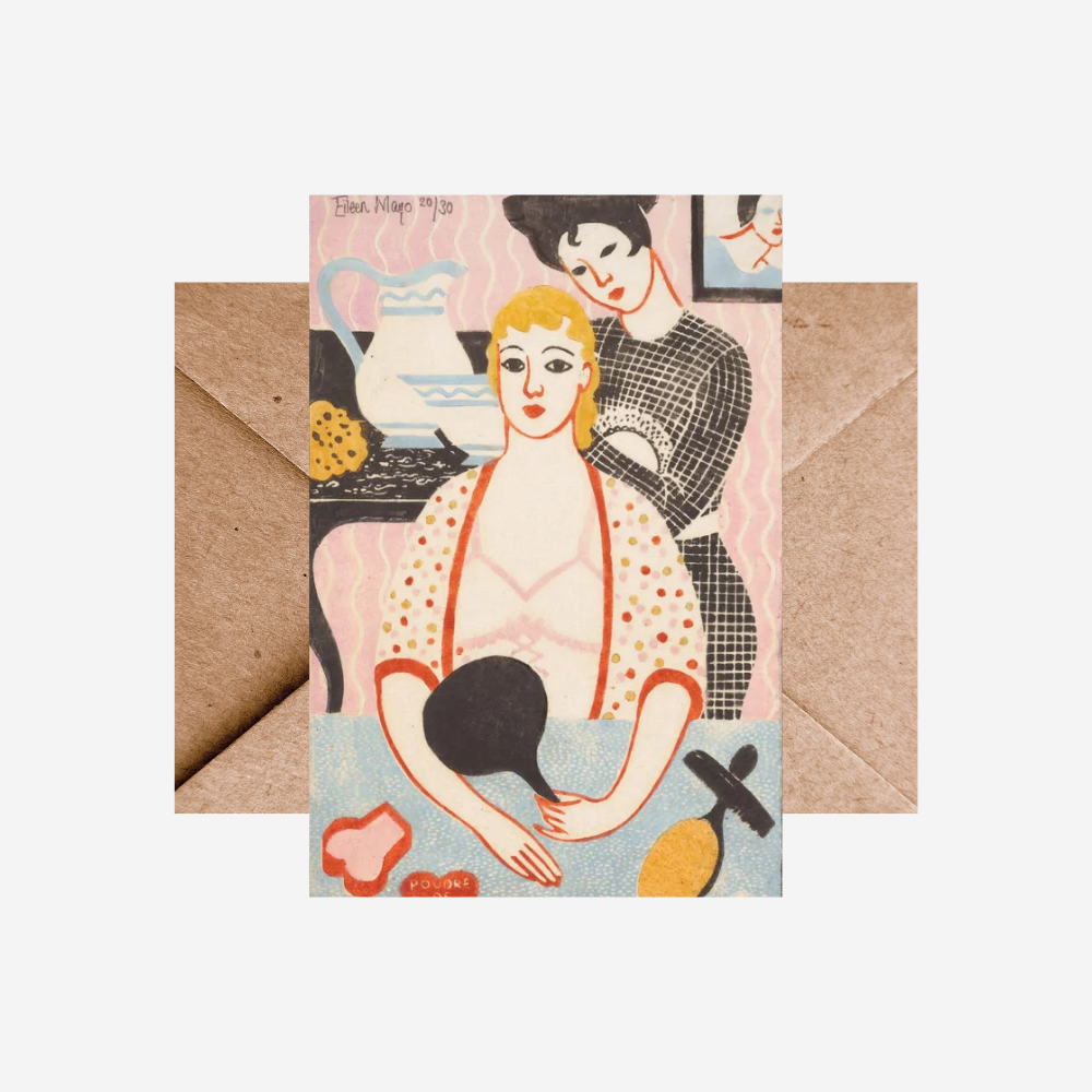 Eileen Mayo - Card - Woman at a dressing table