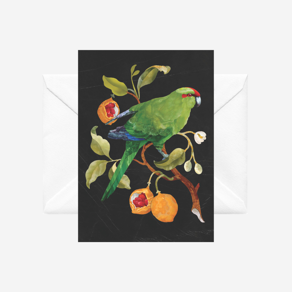 Card - Pietra Dura Kakariki