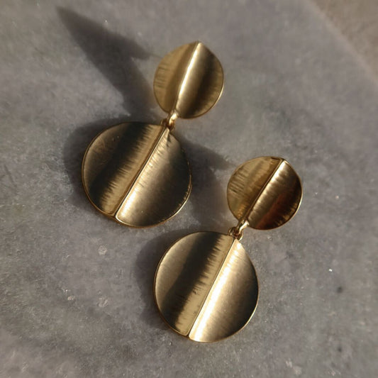 Earrings - Textured Disk