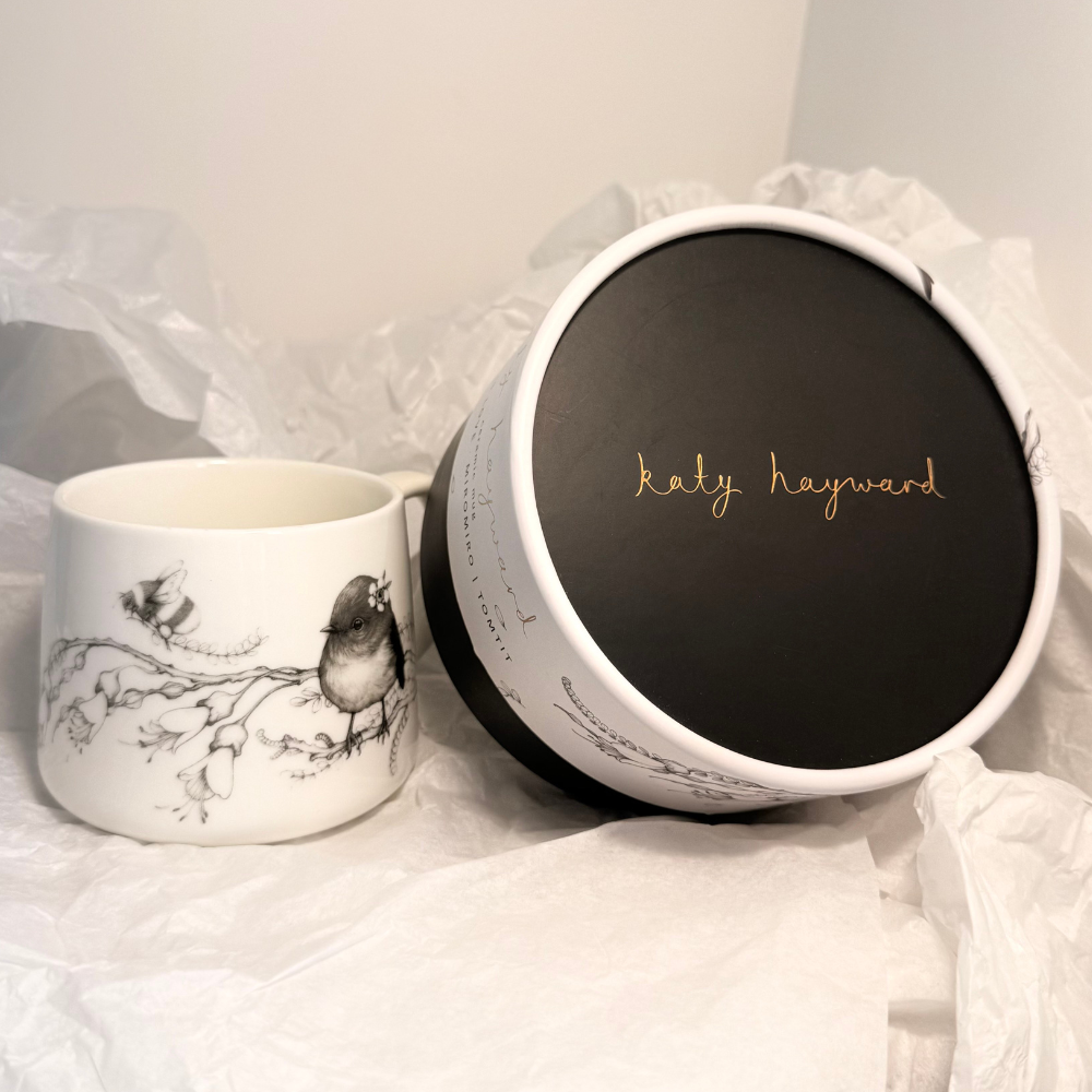 Cup - So This is Love -  Miromiro/Tomtit & Kowhai