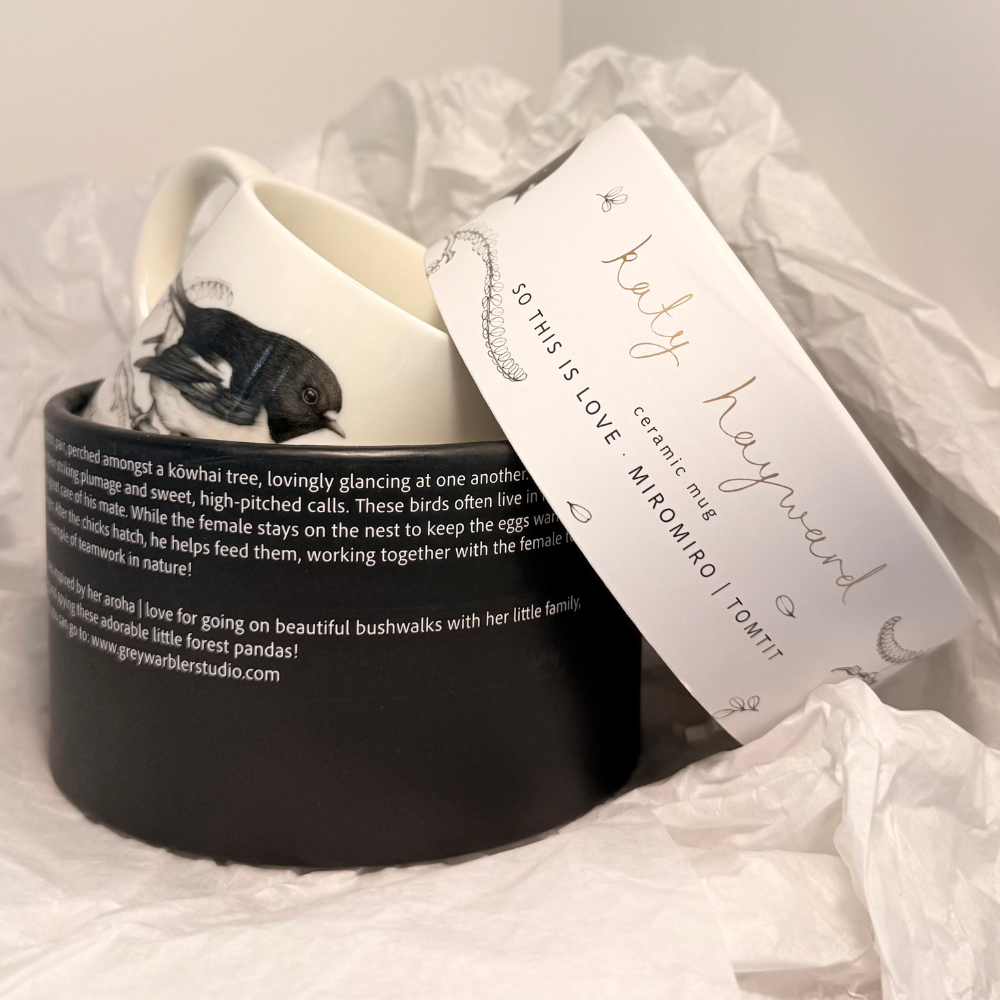 Cup - So This is Love -  Miromiro/Tomtit & Kowhai