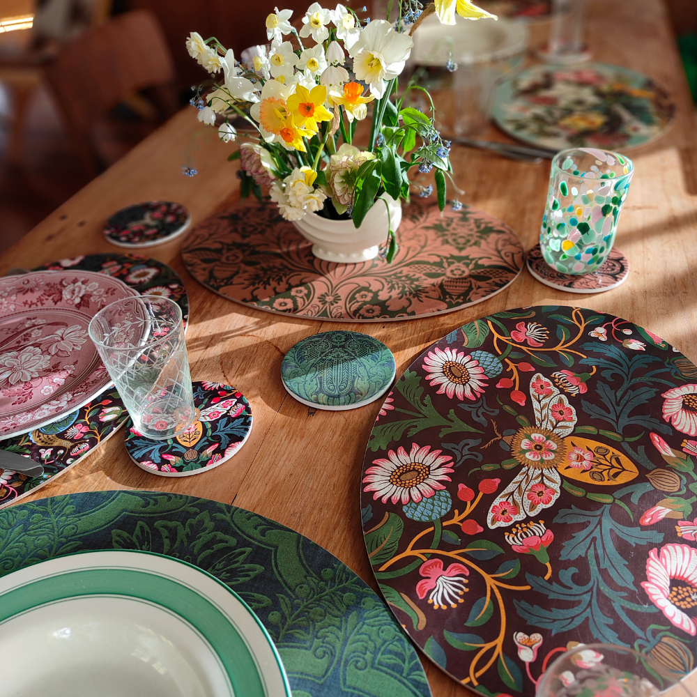 Oval Placemat - Set Of 4 - Damask