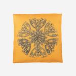 Cushion Cover - Flower of Life - Hemp - Gold