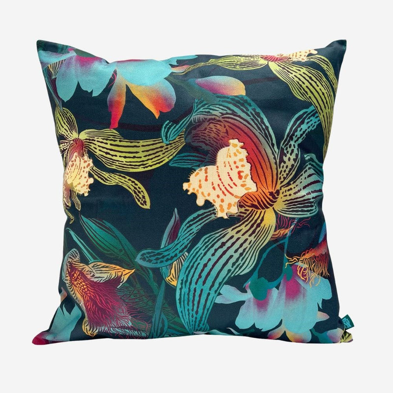 Cushion Cover - Orchid & Florets - Hemp Indoor