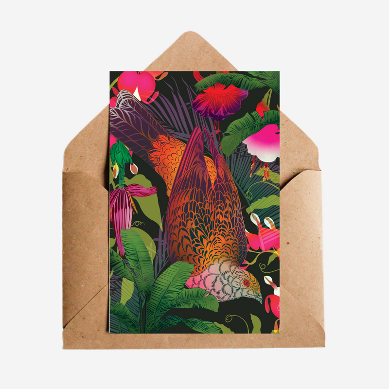 Cards - Fruit Dove & Banana Palm