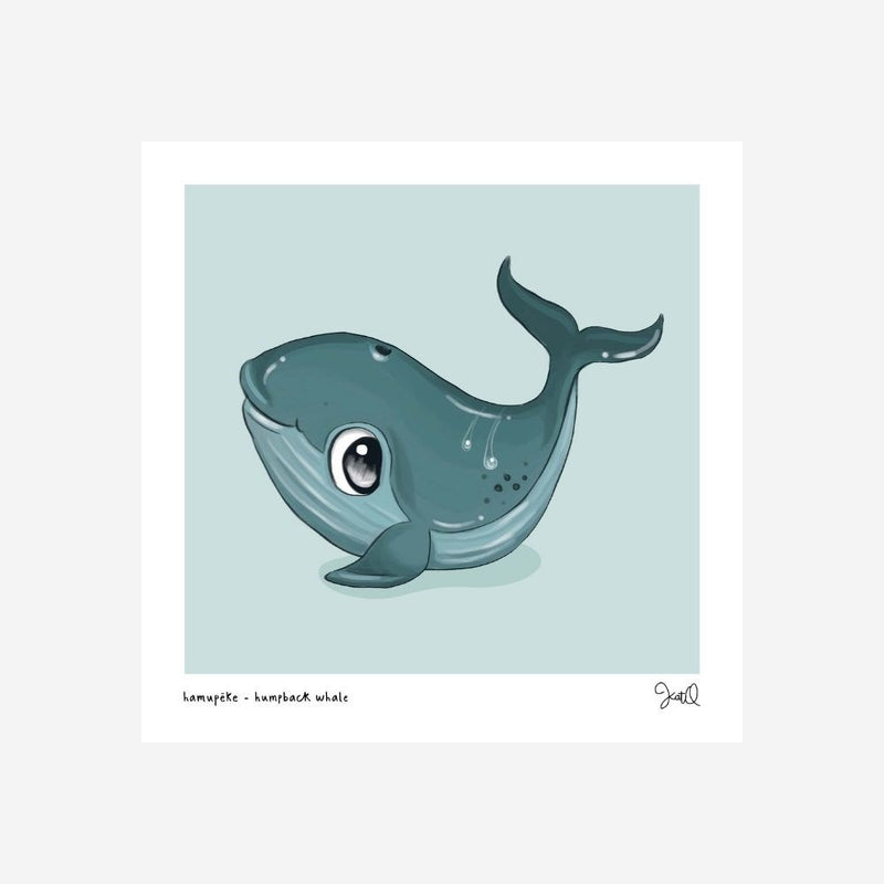 Print - Hamupēke - Humpback Whale