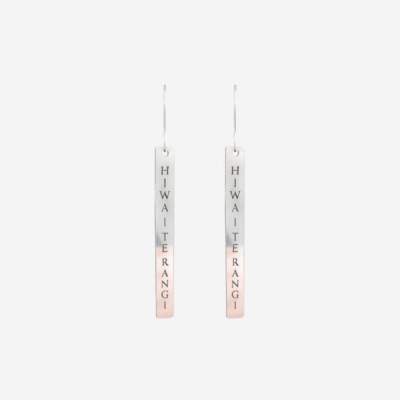 Earrings - Hiwa-i-te Rangi - Rectangle