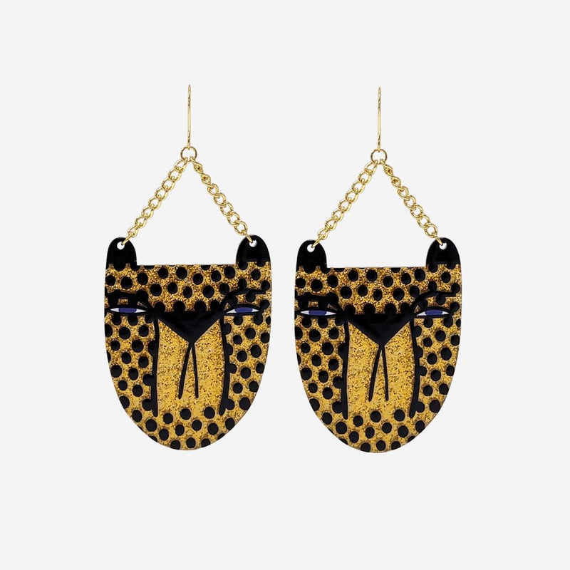 Earrings - Cheetah - Gold