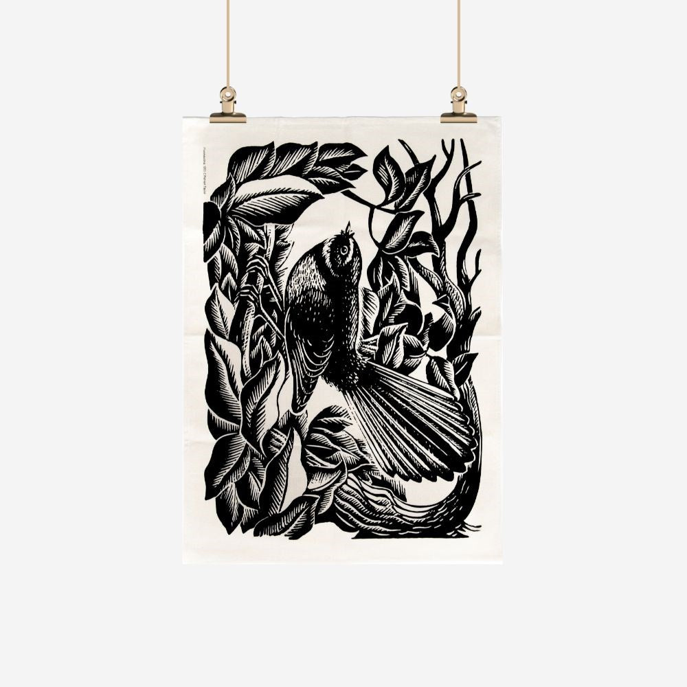 E. Mervyn Taylor - Tea Towel - Piwakawaka